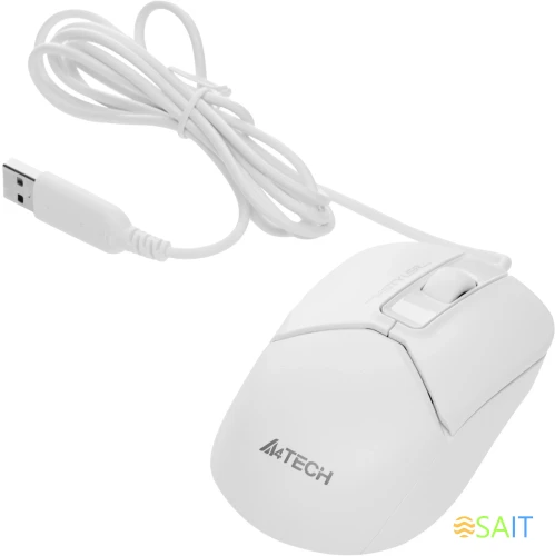 Мышь A4Tech Fstyler FM12S белый оптическая 1200dpi silent USB 3but (FM12S WHITE)