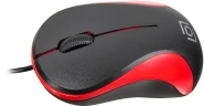 Мышь Оклик 115S черный/красный оптическая 1200dpi USB для ноутбука 3but (711637)