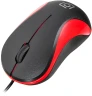 Мышь Оклик 115S черный/красный оптическая 1200dpi USB для ноутбука 3but (711637)