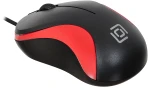 Мышь Оклик 115S черный/красный оптическая 1200dpi USB для ноутбука 3but (711637)