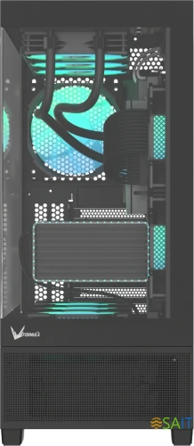 Корпус Formula Crystal E1 черный без БП ATX 5x120mm 3x140mm 2xUSB3.0 1xUSB3.1 audio bott PSU