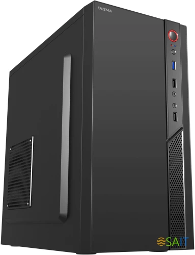 Корпус Digma DCC-MN306 черный без БП mATX 1x80mm 1x92mm 2x120mm 2xUSB2.0 1xUSB3.0 audio