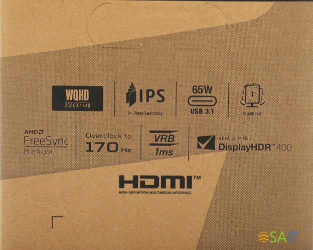 Монитор Acer 27" Nitro XR272UPbmiipruzx черный IPS LED 1ms 16:9 HDMI M/M матовая HAS Piv 400cd 178гр/178гр 2560x1440 170Hz FreeSync Premium DP 2K USB 4.65кг