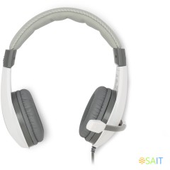 Наушники с микрофоном Оклик HS-L600 серый 1.8м мониторные оголовье (1532023)