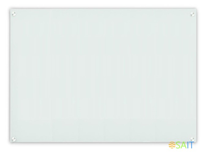 Доска стеклянная Deli 8736 стеклянная белый 90x120см стекло магнитный 4 магнита/2 маркера/стиратель