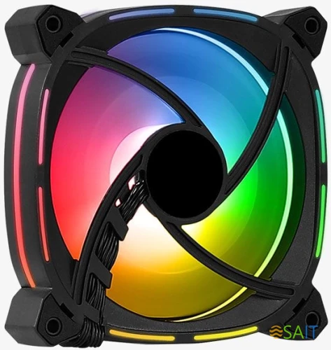 Вентилятор для корпуса Aerocool Astro 12 F ARGB 120х120x25 черный 6-pin 17.5дБ (ASTRO 12 F ARGB) Ret