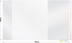 Обложка Silwerhof 382174 Монстрики для учебника с липк.сл. (набор 10шт) ПП 70мкм гладкая прозр. 250х380мм