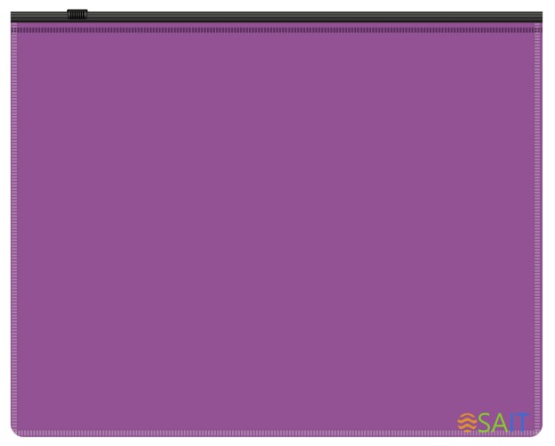 Папка на молнии ZIP Бюрократ -BPM5AVIOBL A5 полипропилен 0.15мм фиолетовый цвет молнии черный