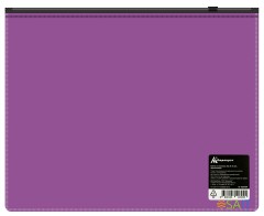 Папка на молнии ZIP Бюрократ -BPM5AVIOBL A5 полипропилен 0.15мм фиолетовый цвет молнии черный