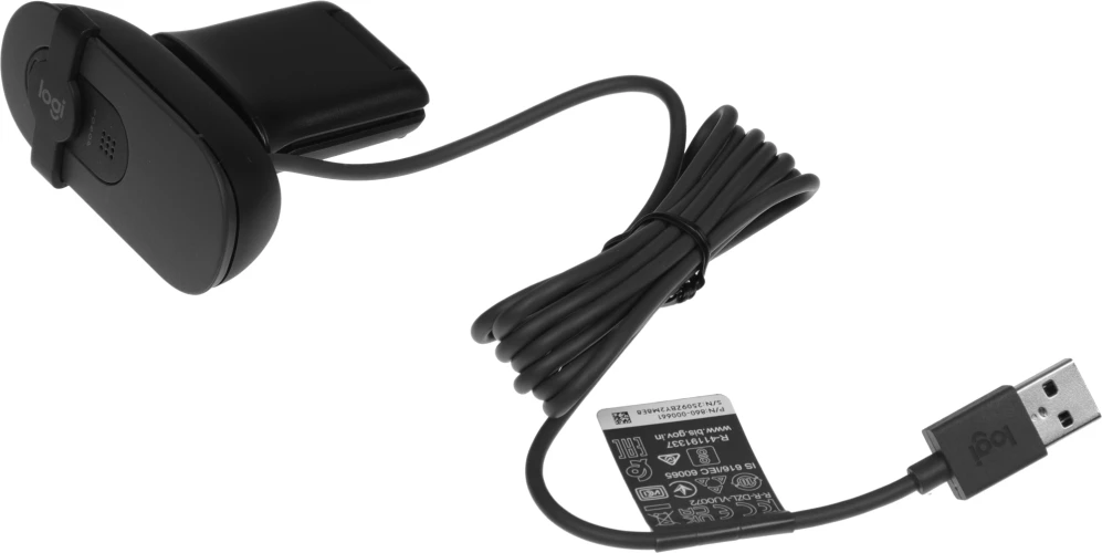 Камера Web Logitech HD Webcam Brio 90 черный 2Mpix (1920x1080) USB-A с микрофоном (960-001581)