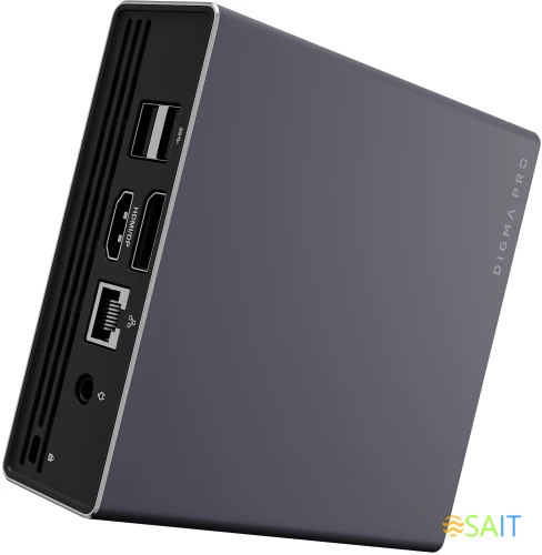 Неттоп Digma Pro Minimax U1 i5 1335U (1.3) 16Gb SSD512Gb UHDG Windows 11 Professional GbitEth WiFi BT 60W темно-серый/черный (DPP5-ADXW03)