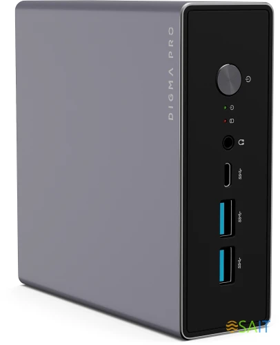 Неттоп Digma Pro Minimax U1 i5 1335U (1.3) 16Gb SSD512Gb UHDG Windows 11 Professional GbitEth WiFi BT 60W темно-серый/черный (DPP5-ADXW03)