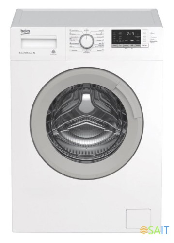 Стиральная машина Beko WSRE6H612ZAWI класс: A-10% загр.фронтальная макс.:6.5кг белый инвертор