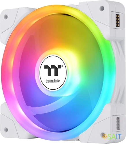 Вентилятор для корпуса Thermaltake Swafan EX12 Reverse ARGB 120х120x25 белый 4-pin 32.5дБ (упак.:3шт) (CL-F169-PL12SW-A) Ret