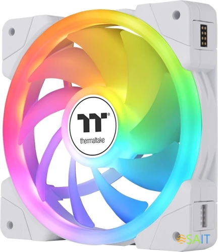 Вентилятор для корпуса Thermaltake Swafan EX12 Reverse ARGB 120х120x25 белый 4-pin 32.5дБ (упак.:3шт) (CL-F169-PL12SW-A) Ret