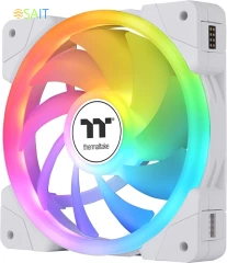 Вентилятор для корпуса Thermaltake Swafan EX12 Reverse ARGB 120х120x25 белый 4-pin 32.5дБ (упак.:3шт) (CL-F169-PL12SW-A) Ret