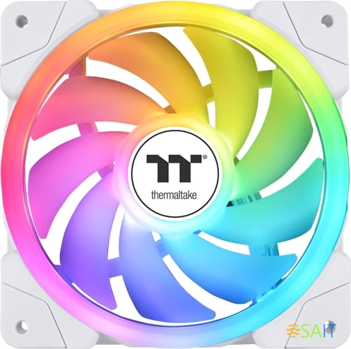 Вентилятор для корпуса Thermaltake Swafan EX12 Reverse ARGB 120х120x25 белый 4-pin 32.5дБ (упак.:3шт) (CL-F169-PL12SW-A) Ret