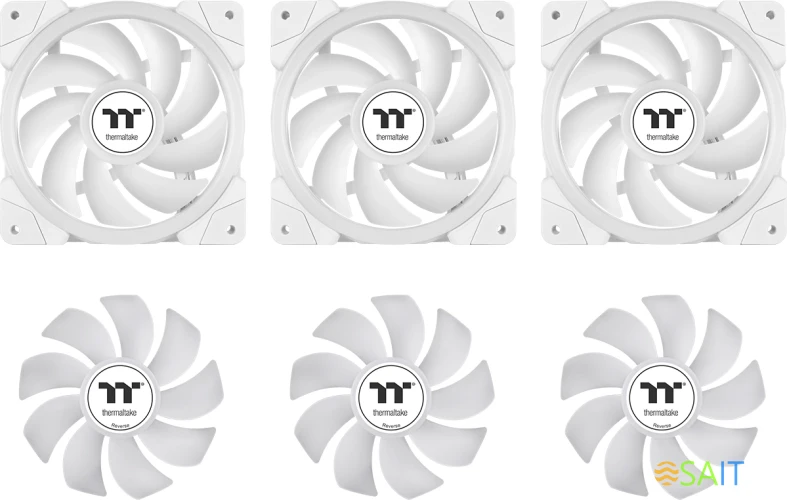 Вентилятор для корпуса Thermaltake Swafan EX12 Reverse ARGB 120х120x25 белый 4-pin 32.5дБ (упак.:3шт) (CL-F169-PL12SW-A) Ret