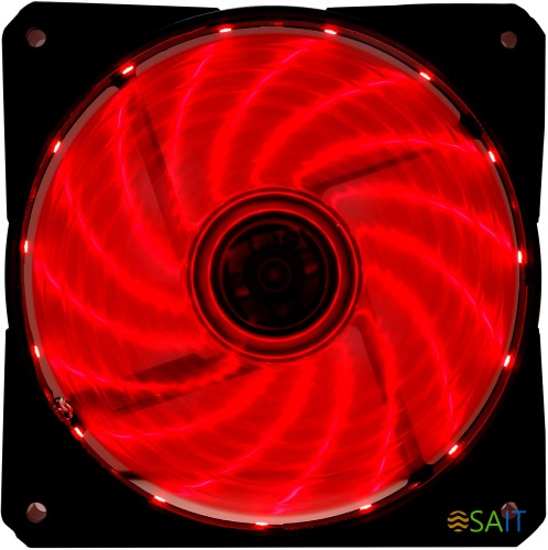 Вентилятор для корпуса Digma DFAN-LED-RED RGB 120х120x25 черный 3-pin 4-pin (Molex) 23дБ Ret