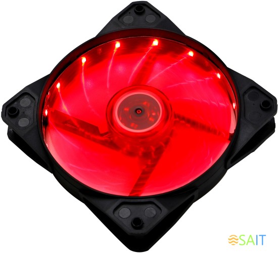 Вентилятор для корпуса Digma DFAN-LED-RED RGB 120х120x25 черный 3-pin 4-pin (Molex) 23дБ Ret