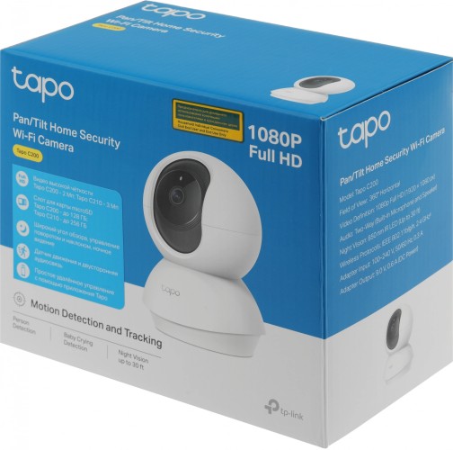 Камера видеонаблюдения IP TP-Link Tapo C200 V.5 Wi-Fi 4-4мм цв. корп.:белый (TAPO C200)