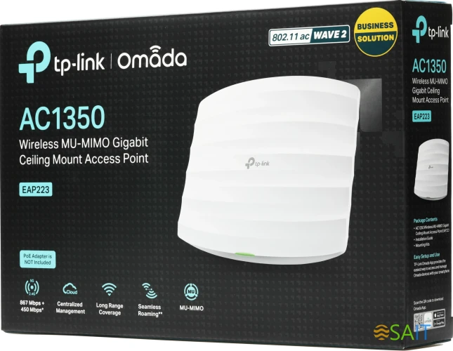 Точка доступа TP-Link EAP223 AC1350 10/100/1000BASE-TX белый