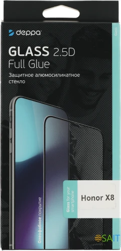 Защитное стекло для экрана Deppa 62893 для Honor X8 2.5D 1шт.