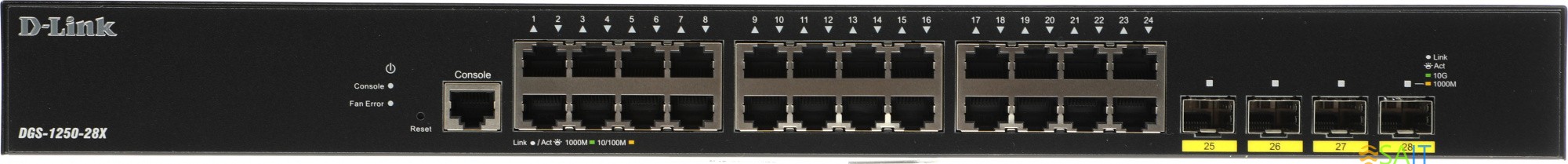 Коммутатор D-Link DGS-1250-28X/A1A 24x1Гбит/с 4SFP+ управляемый