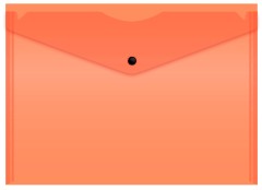 Конверт на кнопке Бюрократ Double Neon DNEPK803A4OR A4 гориз. пластик 0.15мм оранжевый