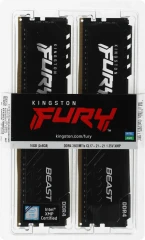 Память DDR4 2x8Gb 3600MHz Kingston KF436C17BBK2/16 Fury Beast RTL Gaming PC4-28800 CL17 DIMM 288-pin 1.35В kit single rank с радиатором Ret