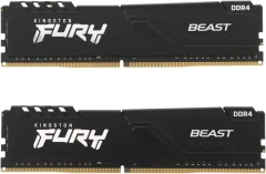 Память DDR4 2x8Gb 3600MHz Kingston KF436C17BBK2/16 Fury Beast RTL Gaming PC4-28800 CL17 DIMM 288-pin 1.35В kit single rank с радиатором Ret