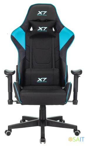Кресло игровое A4Tech X7 GG-1100 черный/голубой текстиль/эко.кожа крестов. пластик