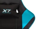 Кресло игровое A4Tech X7 GG-1100 черный/голубой текстиль/эко.кожа крестов. пластик