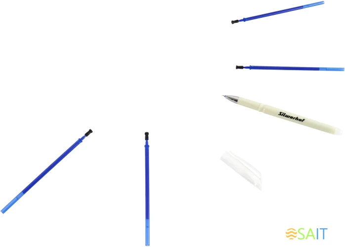 Ручка гелев. Silwerhof NG Reserve Erase d=0.5мм син. черн. в компл.:4 стержня блистер сменный стержень стираемая