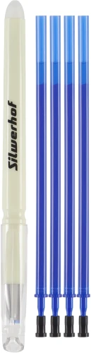 Ручка гелев. Silwerhof NG Reserve Erase d=0.5мм син. черн. в компл.:4 стержня блистер сменный стержень стираемая