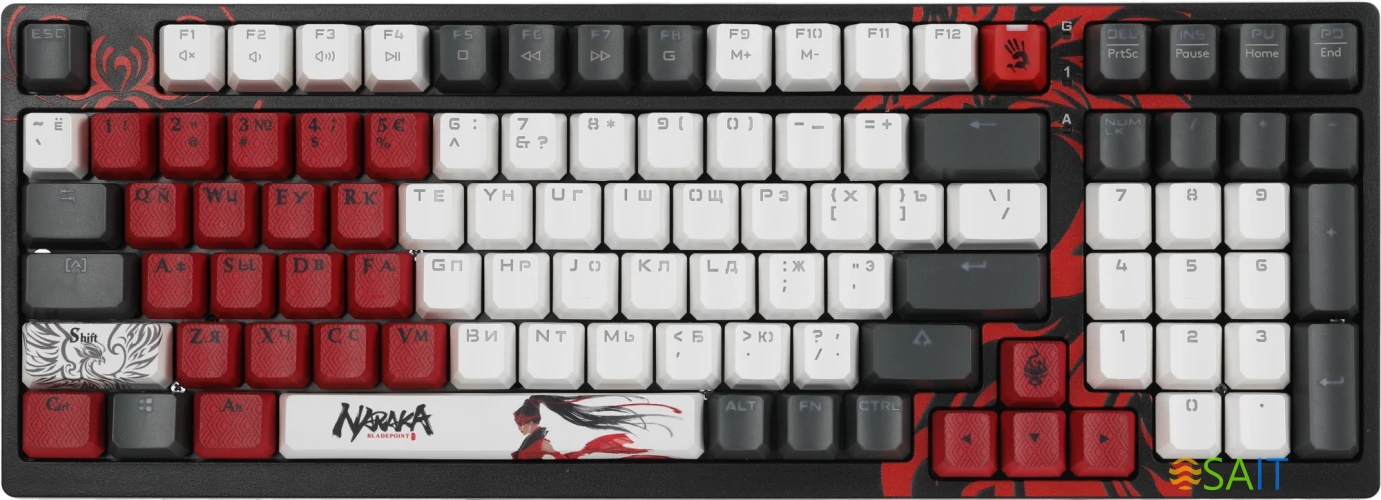 Клавиатура A4Tech Bloody S98 Naraka механическая черный/красный USB for gamer LED (S98 NARAKA)