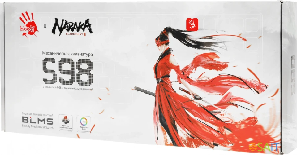 Клавиатура A4Tech Bloody S98 Naraka механическая черный/красный USB for gamer LED (S98 NARAKA)