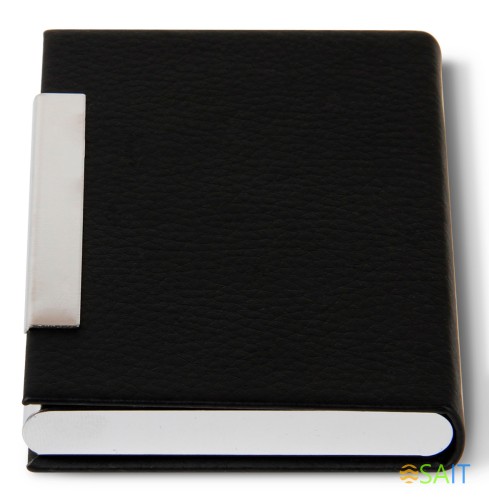 Визитница настольная Deli 7628 кожа искусственная черный