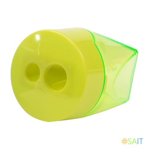 Точилка для карандашей ручная Deli E39768 2 отверстия пластик ассорти дисплей