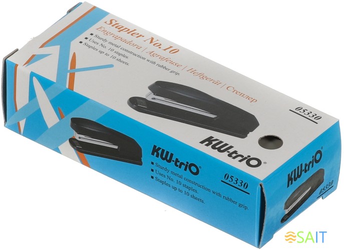 Степлер Kw-Trio 05330l/gray Trio N10 (10листов) светло-серый 100скоб