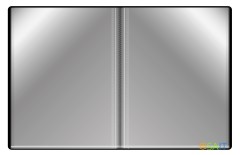 Папка с 40 прозр.вклад. Бюрократ -BPV40 A4 пластик 0.65мм торц.карм с бум. встав ассорти