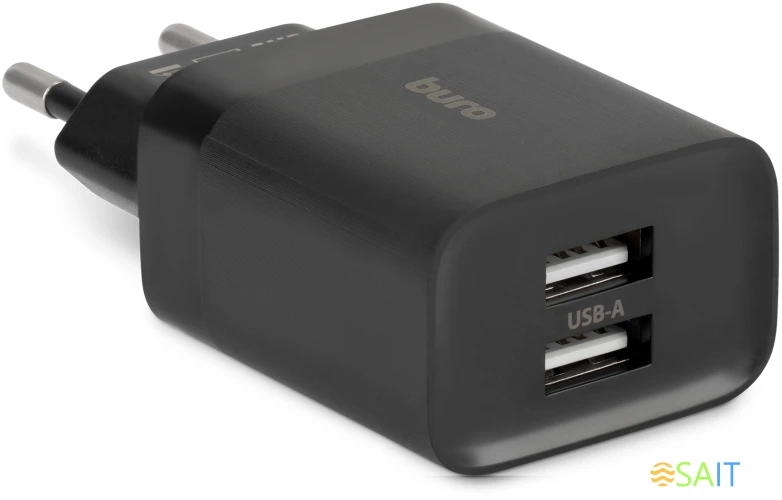 Сетевое зар./устр. Buro BUWE1 10.5W 2.1A 2xUSB универсальное черный (BUWE10S200BK)