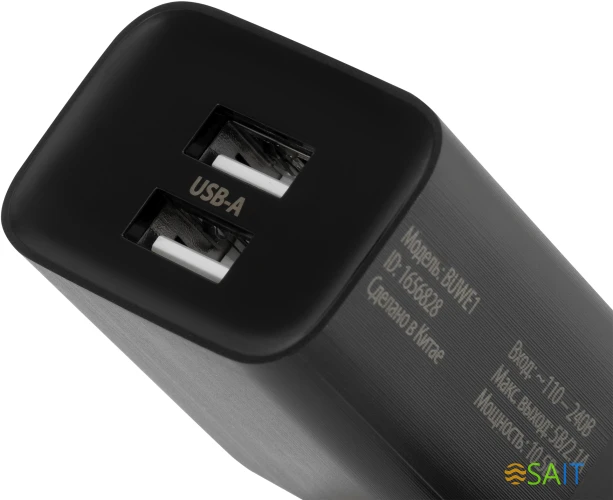 Сетевое зар./устр. Buro BUWE1 10.5W 2.1A 2xUSB универсальное черный (BUWE10S200BK)