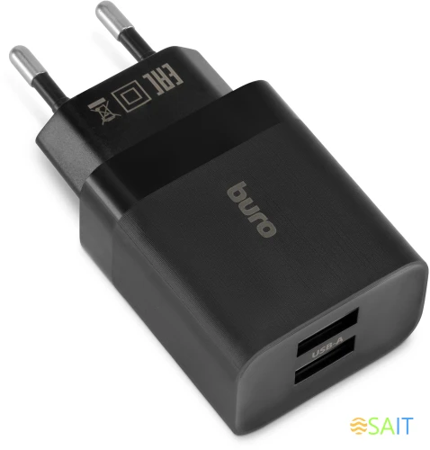Сетевое зар./устр. Buro BUWE1 10.5W 2.1A 2xUSB универсальное черный (BUWE10S200BK)