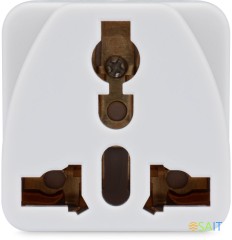 Адаптер-переходник SunWind SW-A110W (1 розетка) белый (коробка)