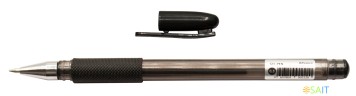 Ручка гелев. Silwerhof ADVANCE (026158-02) d=0.5мм черн. черн. кор.карт. сменный стержень линия 0.3мм резин. манжета
