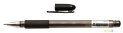 Ручка гелев. Silwerhof ADVANCE (026158-02) d=0.5мм черн. черн. кор.карт. сменный стержень линия 0.3мм резин. манжета