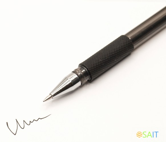 Ручка гелев. Silwerhof ADVANCE (026158-02) d=0.5мм черн. черн. кор.карт. сменный стержень линия 0.3мм резин. манжета