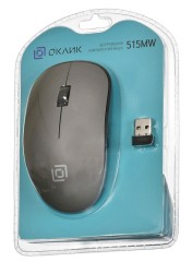 Мышь Оклик 515MW черный/серый оптическая 1200dpi беспров. USB для ноутбука 3but (1018267)