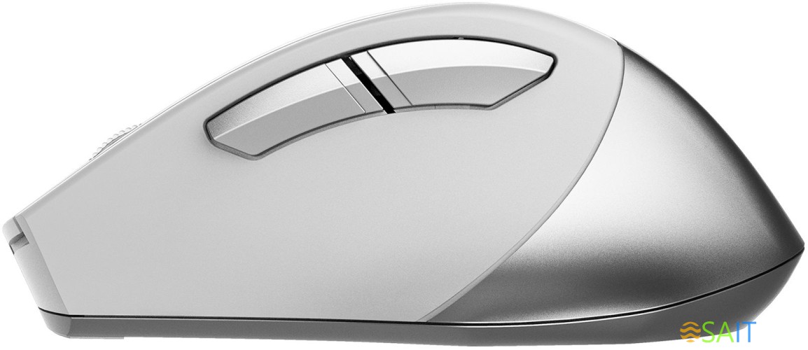 Мышь A4Tech Fstyler FB35S белый/серый оптическая 2000dpi беспров. BT/Radio USB для ноутбука 5but (FB35S USB ICY WHITE)